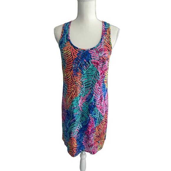 LILLY PULITZER Coral Multicolor Printed Dress Size Small - Picture 3 of 8